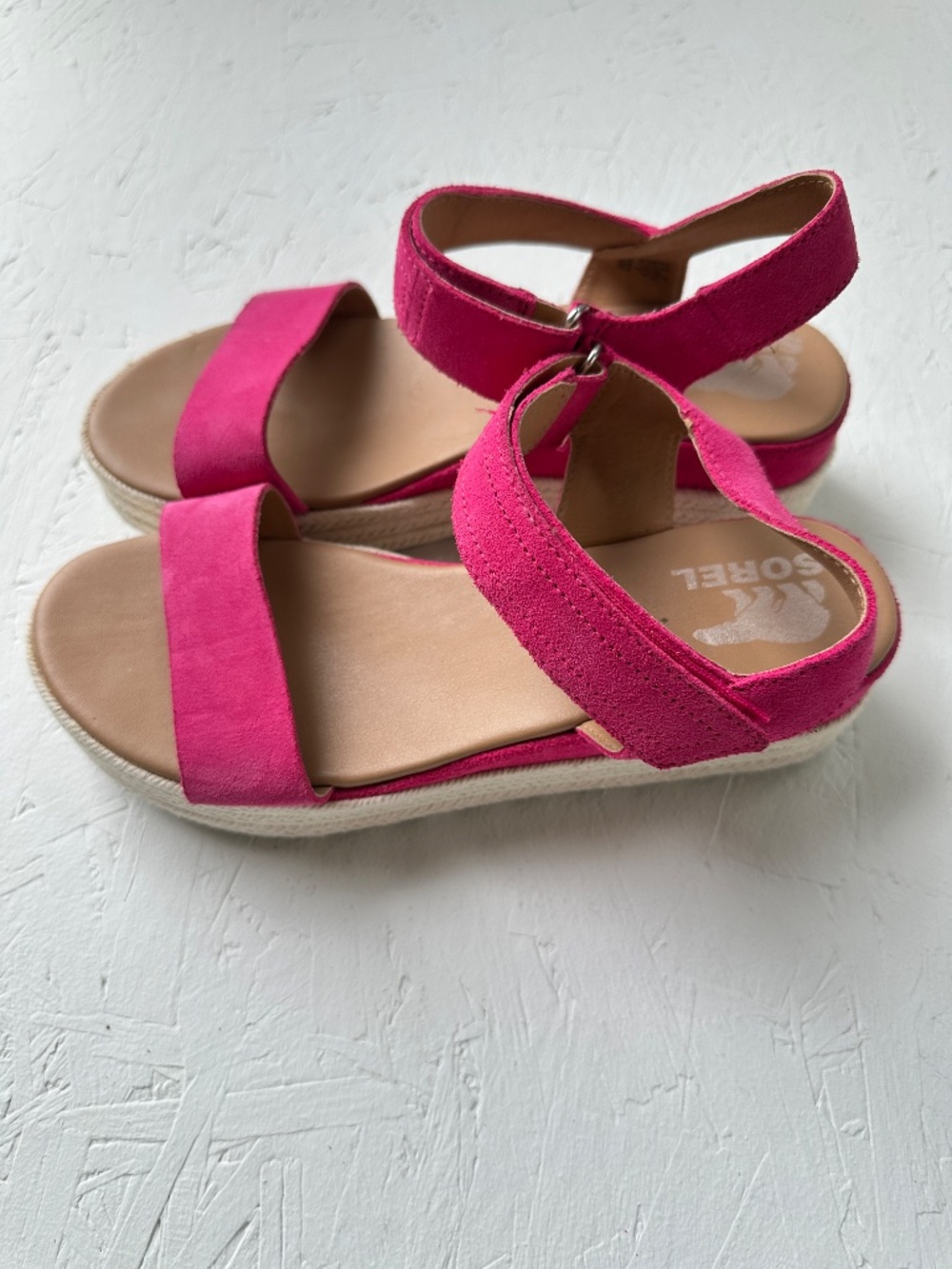 SOREL Women's Cameron Espadrille Wedge Flatform Sandals in Fuchsia Fizz - Picture 2 of 13